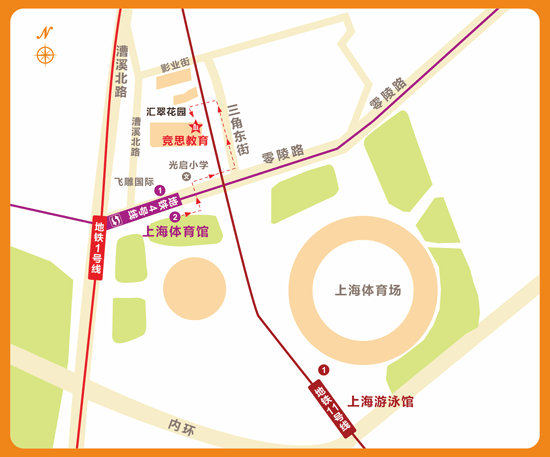 上海竞思教育徐汇中心地图