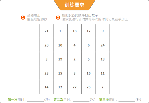 <a href=/zhuyili/714.html target=_blank class=infotextkey>舒尔特注意力训练</a>表格免费打印